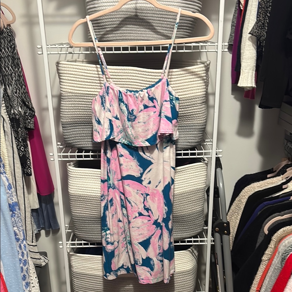 Lilly Pulitzer Pink and Blue Mini Dress